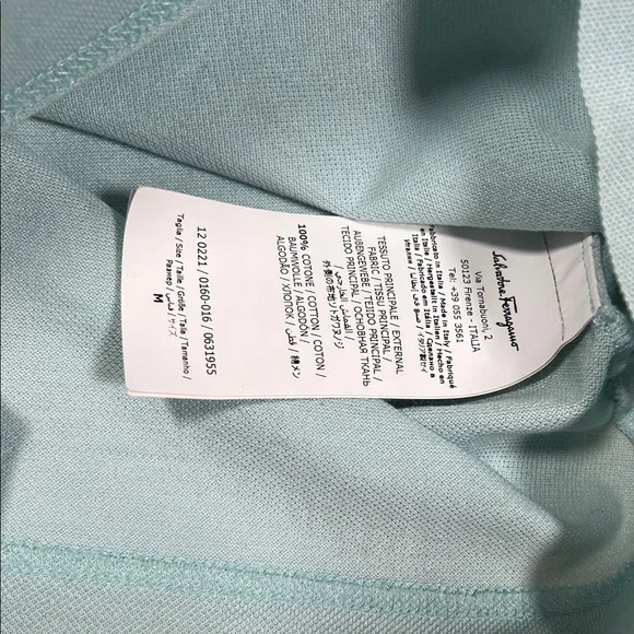 Salvatore Ferragamo Light Green Polo Shirt